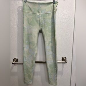 Pastel Green Camouflage Kids Leggings